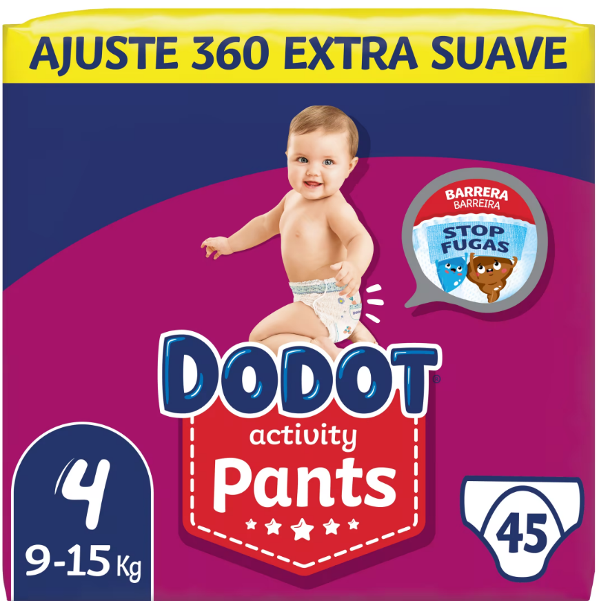 Pañales Bebé, Tallas 4,5,6-Pack mensual 37 a 45 pañales